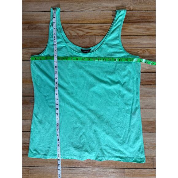 J. Peterman | Cotton Light Green Tank | Size Large - Picture 7 of 8